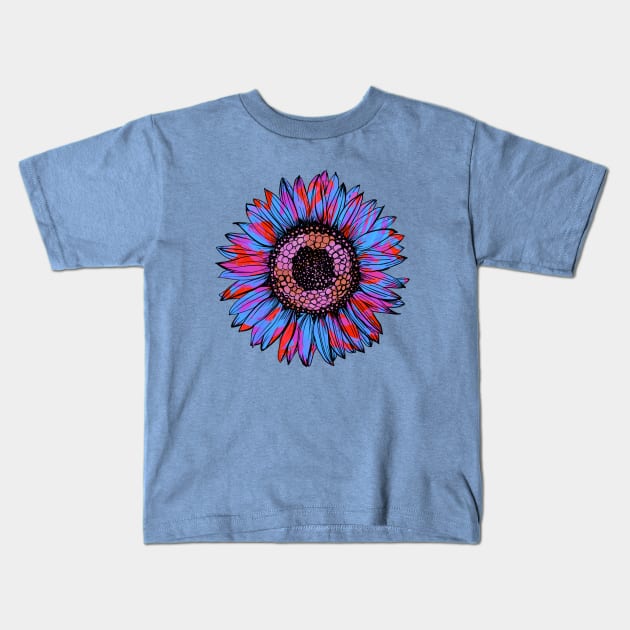 Sunflower Girl Kids T-Shirt by rmcbuckeye